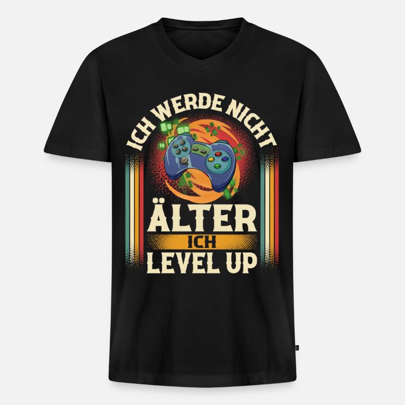 Gaming - Männer Premium Bio T-Shirt mit V-Ausschnitt - Schwarz