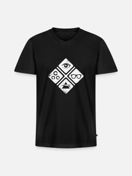 Orthoptist Optiker Beruf Geschenk - Männer Premium Bio T-Shirt mit V-Ausschnitt - Schwarz