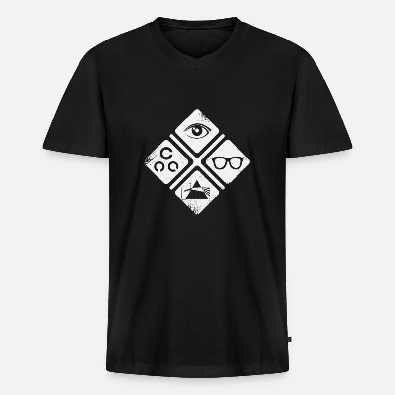Orthoptist Optiker Beruf Geschenk - Männer Premium Bio T-Shirt mit V-Ausschnitt - Schwarz