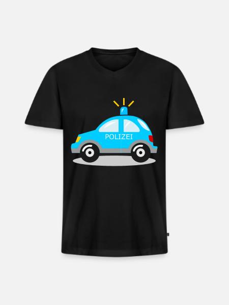 Kinder Polizei - Geschenk - Männer Premium Bio T-Shirt mit V-Ausschnitt - Schwarz
