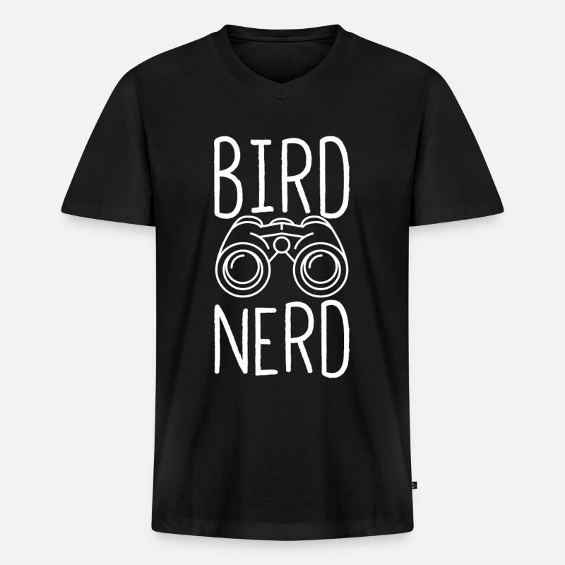 Bird Nerd Vogelbesitzer Vogelzucht Vogel - Männer Premium Bio T-Shirt mit V-Ausschnitt - Schwarz
