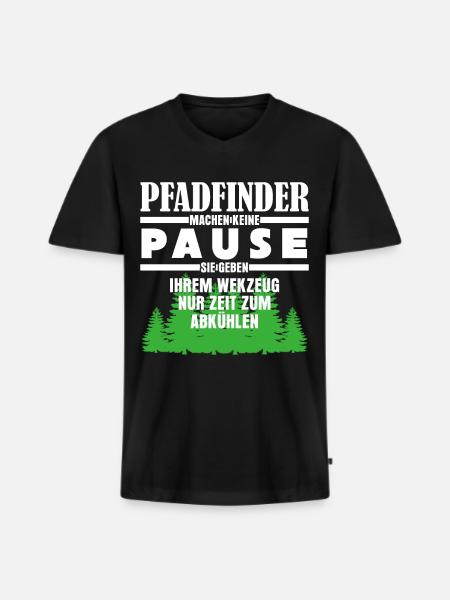 Scout Saying - No Pause - Men's Premium Organic T-shirt with V-neck - black