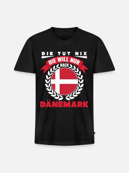 Denmark Holidays - Denmark Saying - Men's Premium Organic T-shirt with V-neck - black