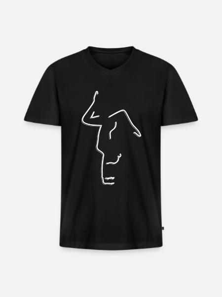 Handstand Gymnastics Lines - Men's Premium Organic T-shirt with V-neck - black