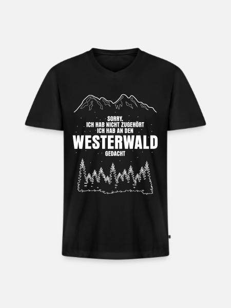 Westerwald Westerwälder - Männer Premium Bio T-Shirt mit V-Ausschnitt - Schwarz