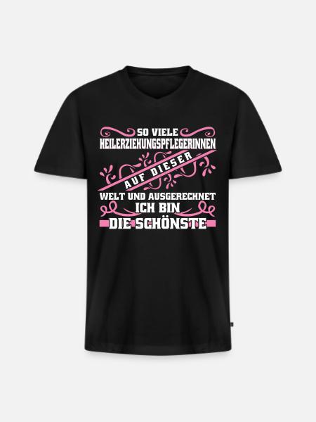Heilerziehungspflegerin Design - Männer Premium Bio T-Shirt mit V-Ausschnitt - Schwarz