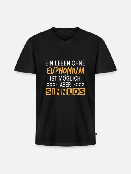 Euphonium Blechbläser Lustig Spruch - Männer Premium Bio T-Shirt mit V-Ausschnitt - Schwarz