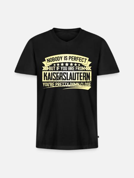 Kaiserslautern perfekter Kaiserslauterer - Männer Premium Bio T-Shirt mit V-Ausschnitt - Schwarz
