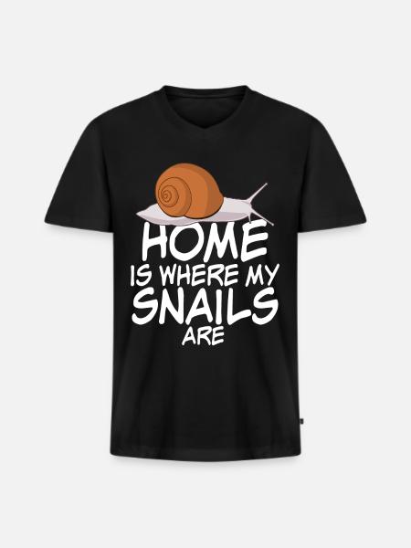 Snails Snails Snail Joke Snail - Men's Premium Organic T-shirt with V-neck - black