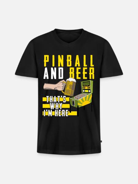 Pinball Pinball Table Pinball Machine - Men's Premium Organic T-shirt with V-neck - black