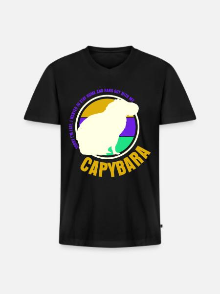 Capybaras Wasserschwein Capybara - Men's Premium Organic T-shirt with V-neck - black