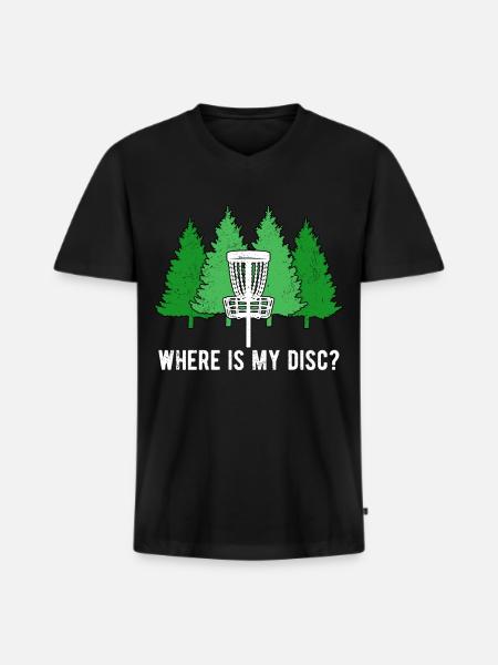 Disc Golf Discgolf - Men's Premium Organic T-shirt with V-neck - black
