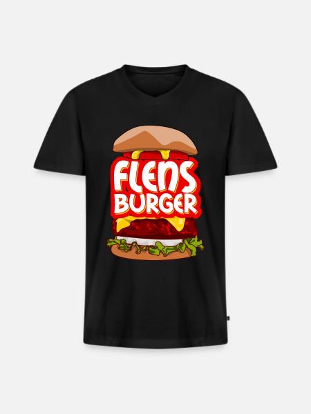Flensburger Burger Flensburg - Men's Premium Organic T-shirt with V-neck - black