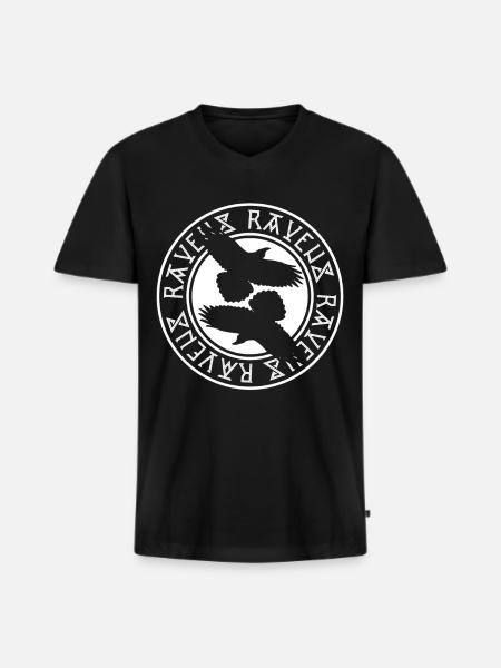 Raben Furtark Rabe - Men's Premium Organic T-shirt with V-neck - black