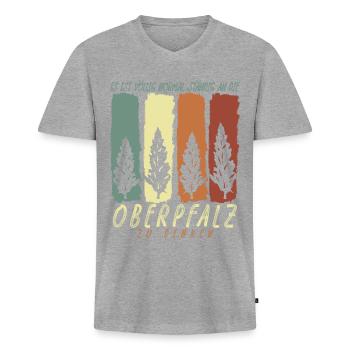 Upper Palatinate Palatinate Palatinate Witz Upper Palatinate - Men's Premium Organic T-shirt with V-neck - heather grey - Front