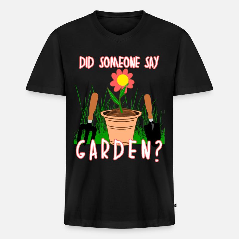 Galabauer Landschaftsgärtner Gartenbau - Männer Premium Bio T-Shirt mit V-Ausschnitt - Schwarz