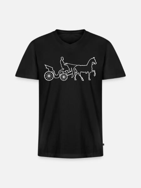 Coachman Calèche - T-shirt encolure en V Premium bio Homme - noir