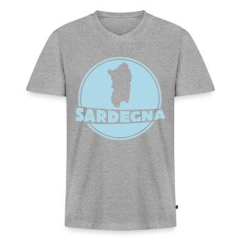 Sardegna Island Sardinia Sardinia - Men's Premium Organic T-shirt with V-neck - heather grey - Front