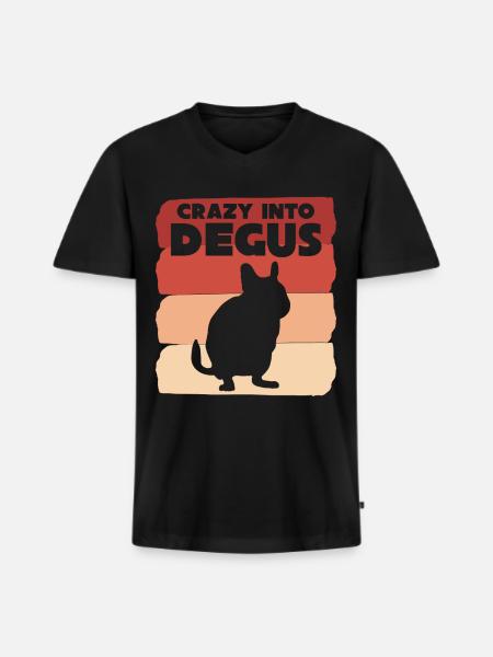 Degu Saying Degus - Men's Premium Organic T-shirt with V-neck - black