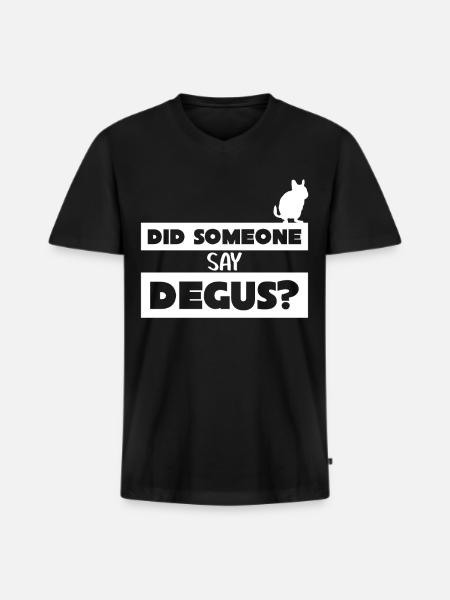 Degu Joke Degus - Men's Premium Organic T-shirt with V-neck - black