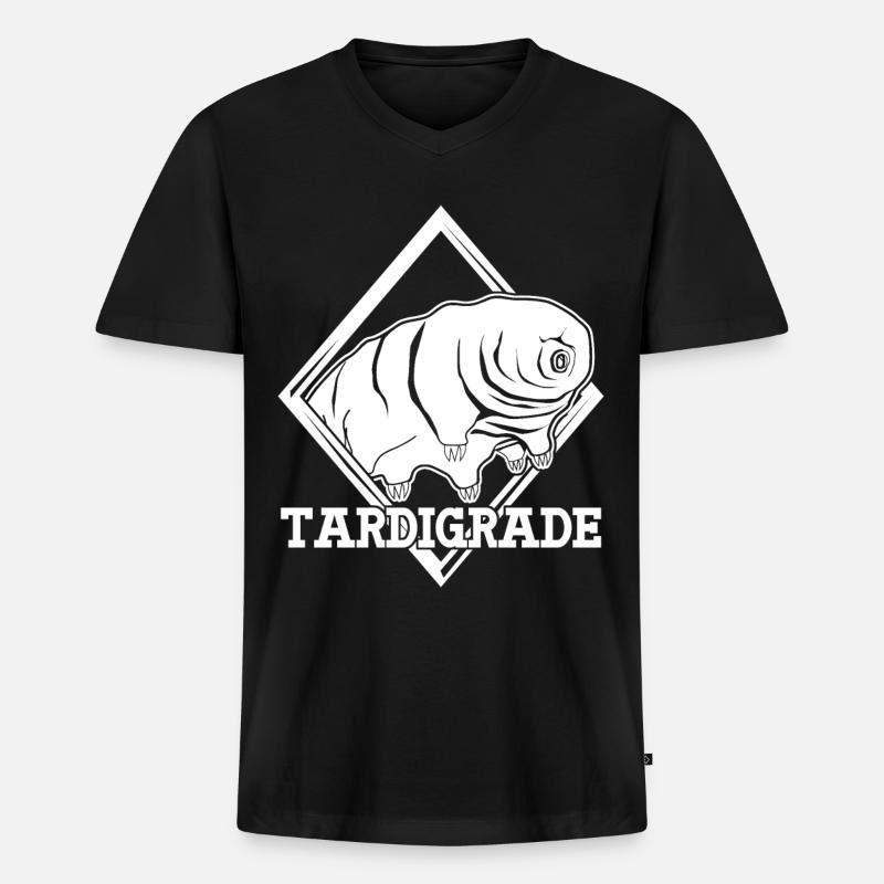 Tardigrade Wasserbär Tardigrades - Männer Premium Bio T-Shirt mit V-Ausschnitt - Schwarz