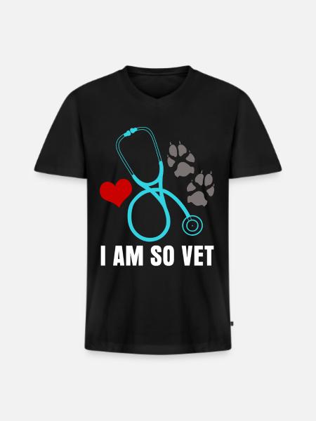 Veterinarian Witz Veterinary Veterinary Practice - Men's Premium Organic T-shirt with V-neck - black
