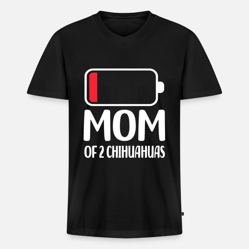 Chihuahua - Männer Premium Bio T-Shirt mit V-Ausschnitt - Schwarz