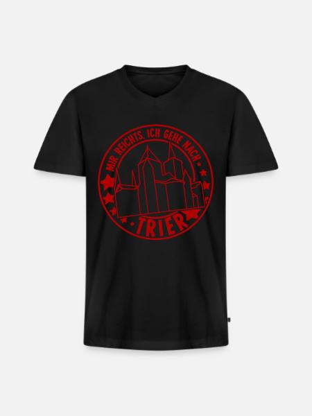 Trier Urlaub Trierer - Männer Premium Bio T-Shirt mit V-Ausschnitt - Schwarz