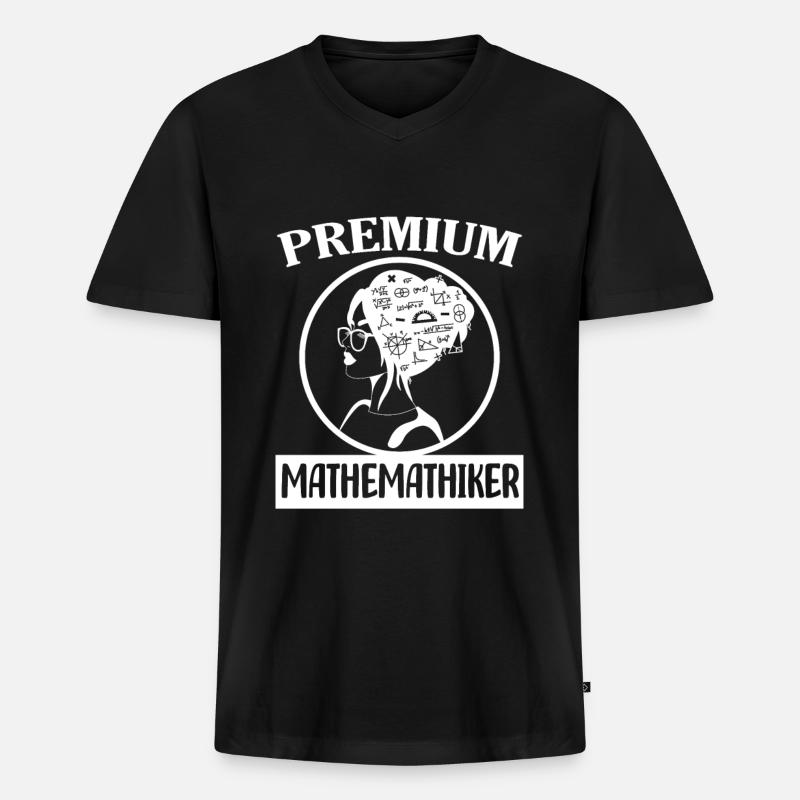 Mathematik - Männer Premium Bio T-Shirt mit V-Ausschnitt - Schwarz