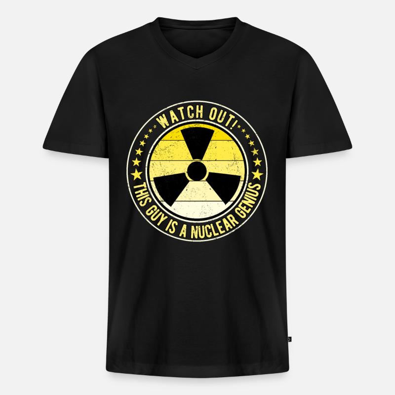 Nuclear Engineer Nuclear Technician - Men's Premium Organic T-shirt with V-neck - black