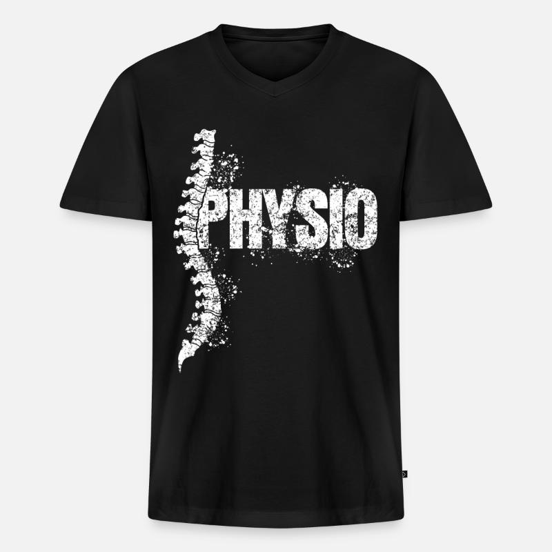 Physiotherapeut Physio - Männer Premium Bio T-Shirt mit V-Ausschnitt - Schwarz