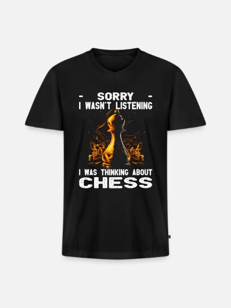 Chess Players - Men's Premium Organic T-shirt with V-neck - black
