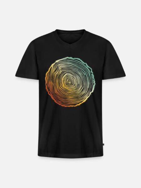 Bûcherons Bûcherons Bûcherons Charpentiers - T-shirt encolure en V Premium bio Homme - noir