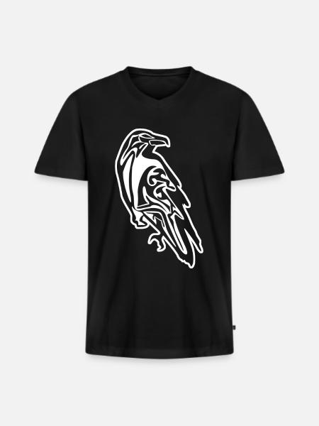 Raven Vikings Norsemen Ravens - Men's Premium Organic T-shirt with V-neck - black