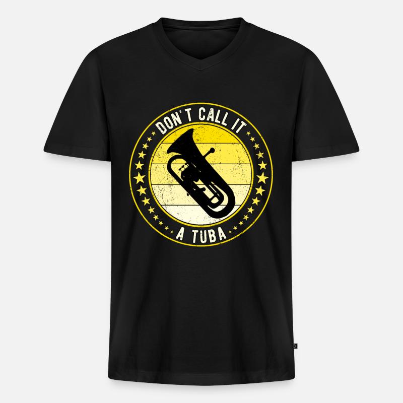 Euphonium Eufonium Euphoniste - T-shirt encolure en V Premium bio Homme - noir
