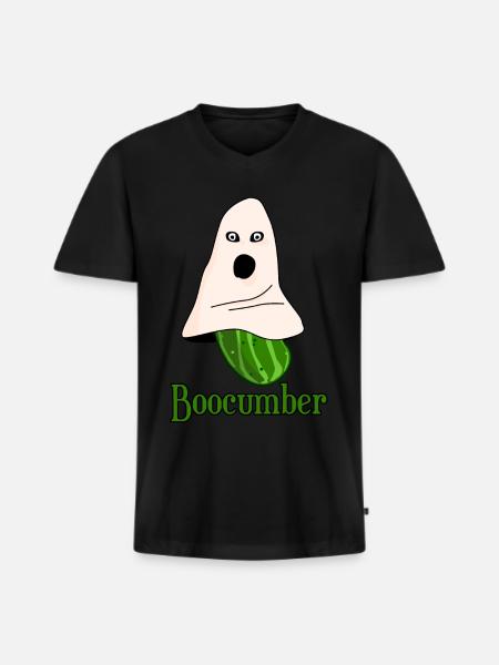 Concombre Fantôme Boocumber Concombre - T-shirt encolure en V Premium bio Homme - noir