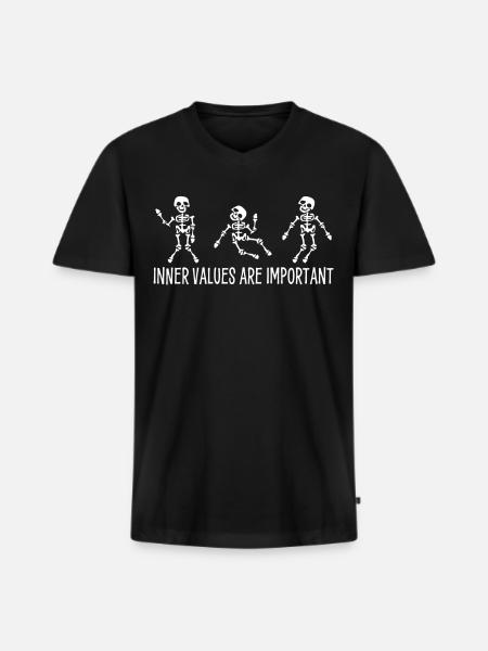 X-ray skeleton X-ray radiology - Men's Premium Organic T-shirt with V-neck - black