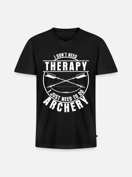 3D Archery Archery Longbow - Men's Premium Organic T-shirt with V-neck - black