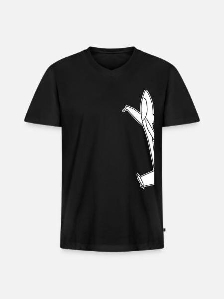 Glider Glider Pilot - Men's Premium Organic T-shirt with V-neck - black