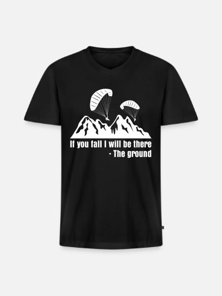 Gleitschirm Paragliding Paraglider - Männer Premium Bio T-Shirt mit V-Ausschnitt - Schwarz