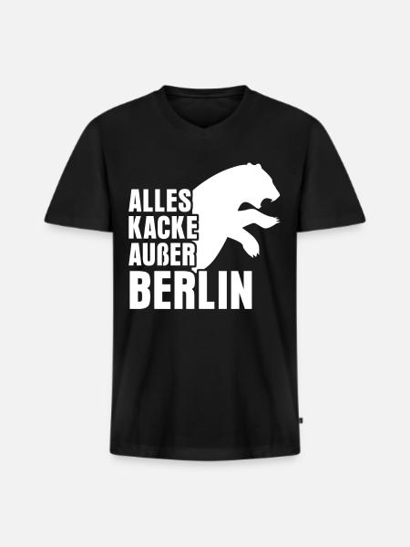 Berlin Spandau Berliner - Men's Premium Organic T-shirt with V-neck - black