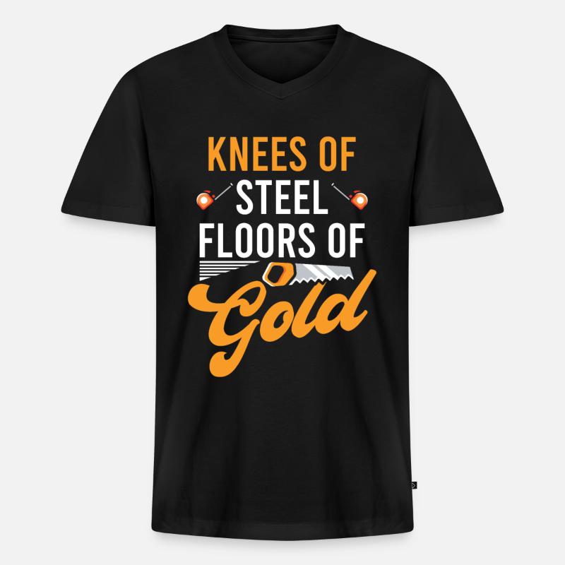 Floor installation - Männer Premium Bio T-Shirt mit V-Ausschnitt - Schwarz