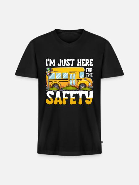 Busbegleiter Schulbusfahrer - Männer Premium Bio T-Shirt mit V-Ausschnitt - Schwarz