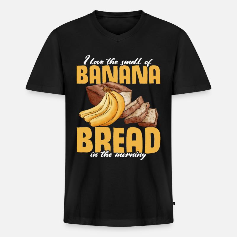 Funny Banana Bread Baking Apparel - Männer Premium Bio T-Shirt mit V-Ausschnitt - Schwarz