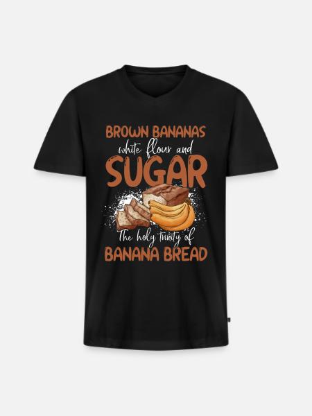 Funny Banana Bread Baking Apparel - Men's Premium Organic T-shirt with V-neck - black