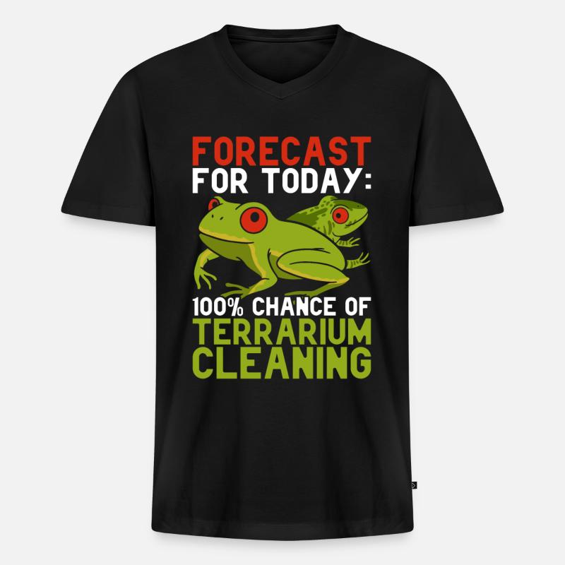 Frosch Rotaugenlaubfrosch - Männer Premium Bio T-Shirt mit V-Ausschnitt - Schwarz