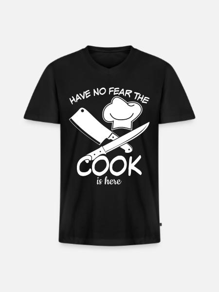 Cooking Chef's Hat Kitchen Chef - Men's Premium Organic T-shirt with V-neck - black