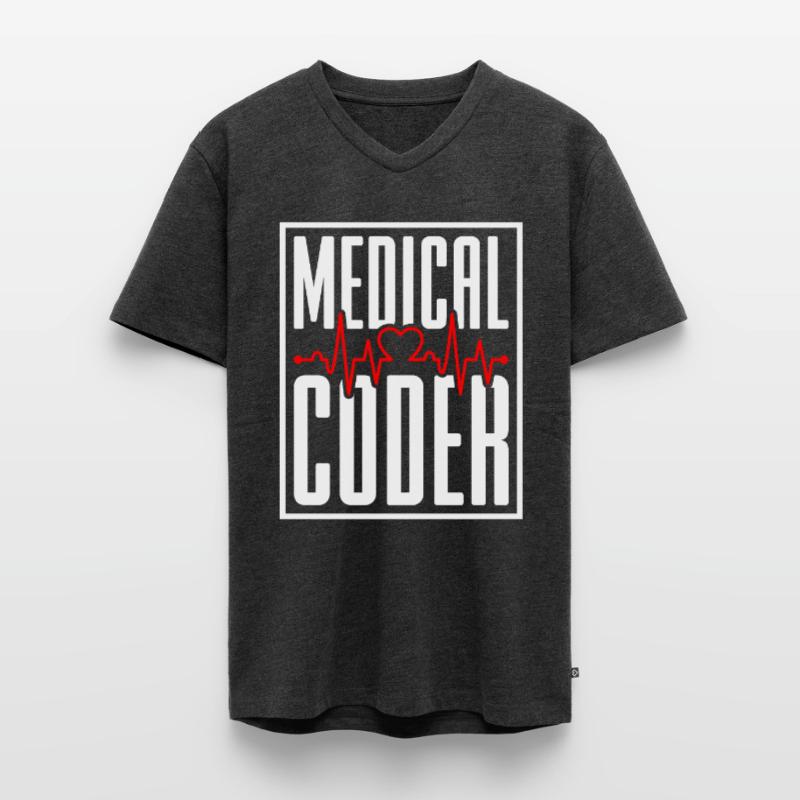 Coding Specialist Medical Coder Men's Premium Organic T-shirt with V-neck