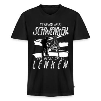 Schwenken Grillen Saarland Saarländer - Männer Premium Bio T-Shirt mit V-Ausschnitt - Schwarz - Vorne - Nico (187cm)