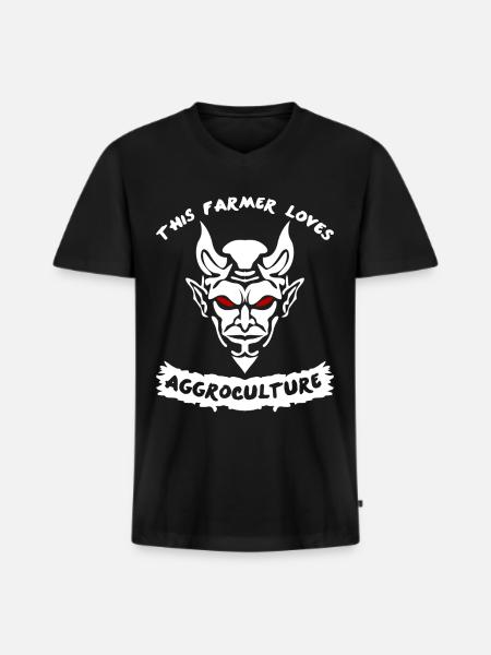 Landmand Traktor Landmand Landmand - Premium økologisk T-shirt med V-hals til mænd - sort